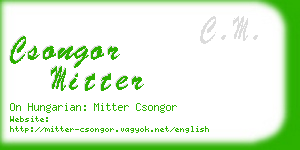 csongor mitter business card